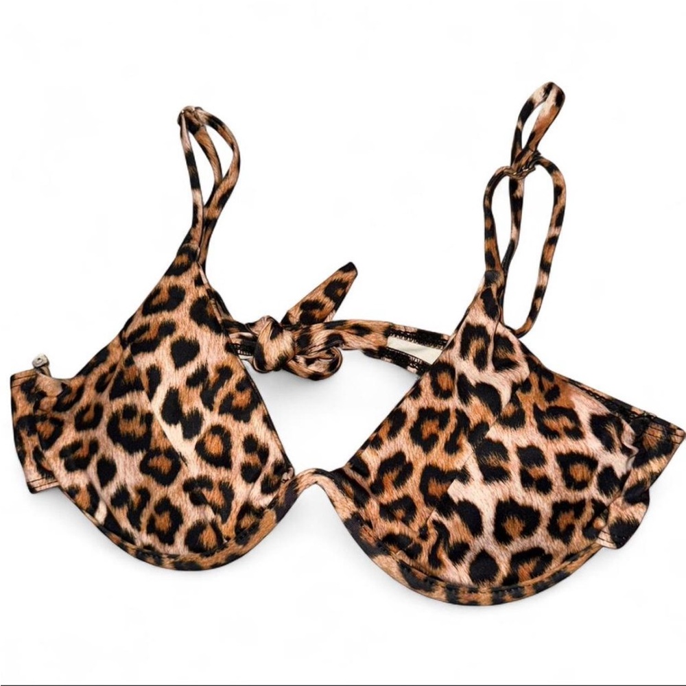 Leopard Print Bikini Top